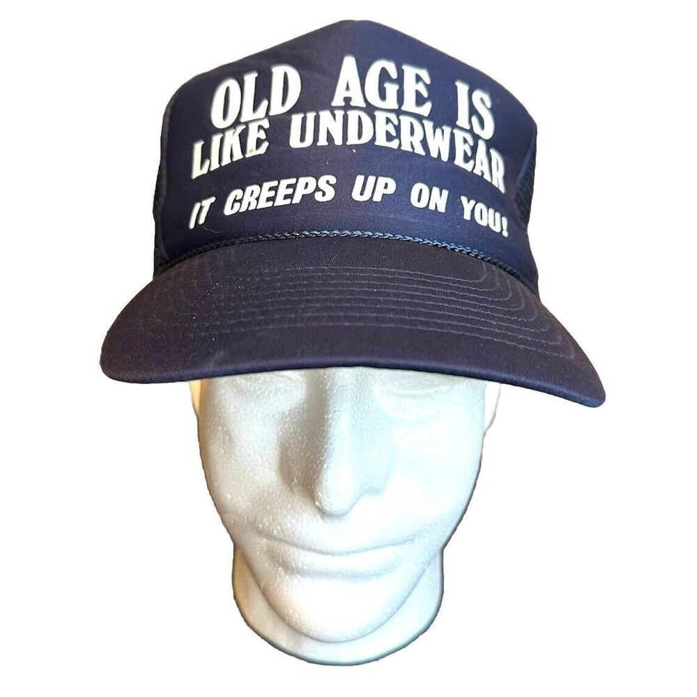 Vintage Funny Old Age Joke Quote SnapBack Trucker Hat